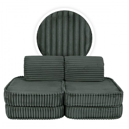 Rozkladacia variabilná pohovka SOFA BASIC Churros hard - pohovka pre deti s hrubým dezénom / lehátko pre deti - 120 cm