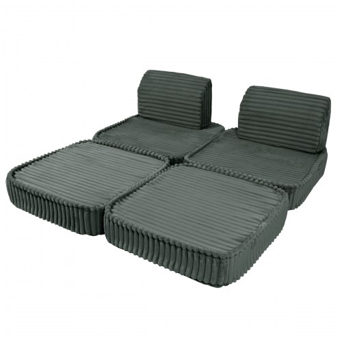 Rozkladacia variabilná pohovka SOFA BASIC Churros hard - pohovka pre deti s hrubým dezénom / lehátko pre deti - 120 cm