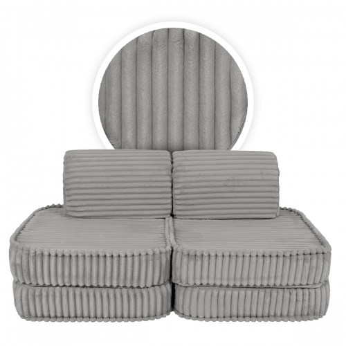 Rozkladacia variabilná pohovka SOFA BASIC Churros hard - pohovka pre deti s hrubým dezénom / lehátko pre deti - 120 cm