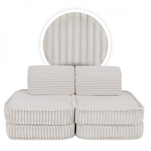 Rozkladacia variabilná pohovka SOFA BASIC Churros hard - pohovka pre deti s hrubým dezénom / lehátko pre deti - 120 cm