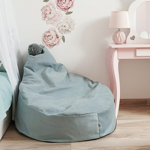 Sedací vak / puf s ozdobným brmbolcom kolekcia VELVET