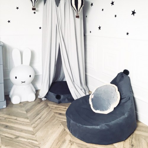 Sedací vak / puf s ozdobným brmbolcom kolekcia VELVET