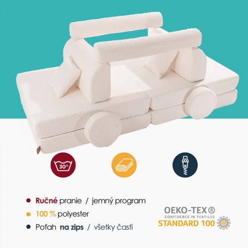 Veľký skladací penový bunker / detské ihrisko / pohovka - SOFA premium