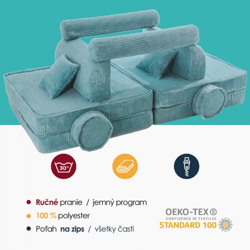 Veľký skladací penový bunker / detské ihrisko / pohovka - SOFA premium