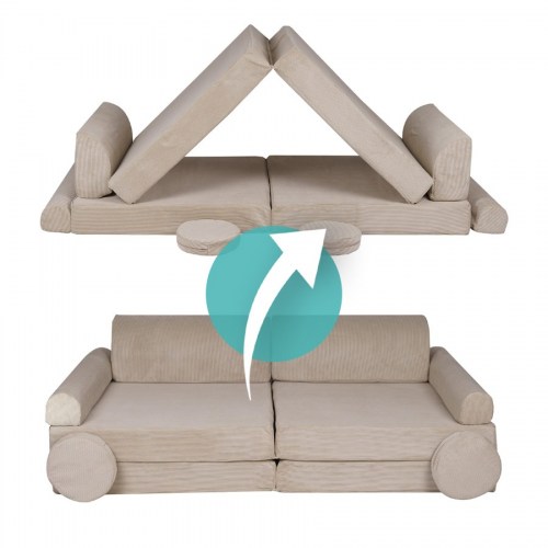 Veľký skladací penový bunker / detské ihrisko / pohovka - SOFA premium