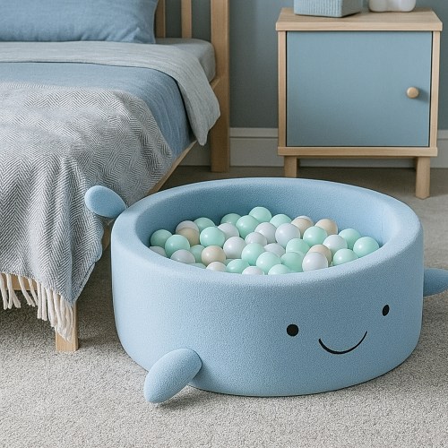 LIMITOVANÁ EDÍCIA - barančekový bazén WHALE s loptičkami, model Boucle do interiéru.