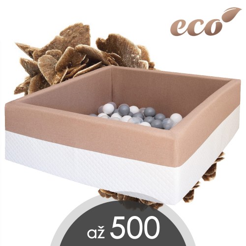 Štvorcový suchý bazénik BIG 120x120 s loptičkami až 550 ks - ECO