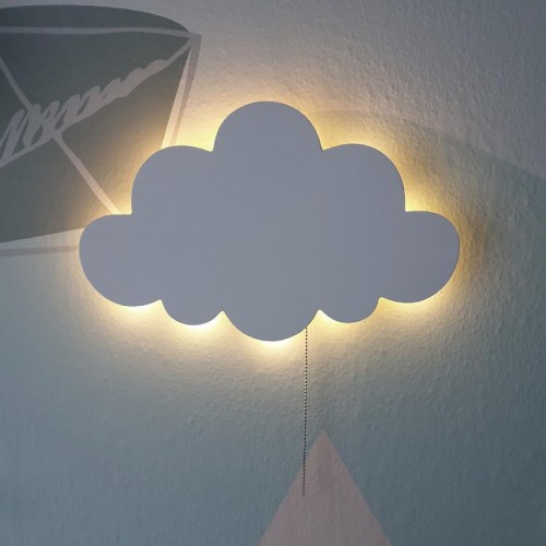 Detské LED svetielko do izby / lampička na stenu - obláčik