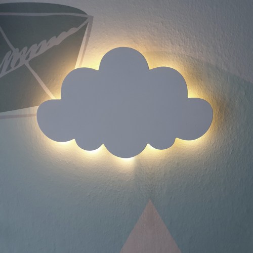 Detské LED svetielko do izby / lampička na stenu - obláčik