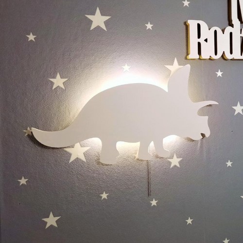 Detské svetielko do izby / lampička na stenu - DINO triceratops