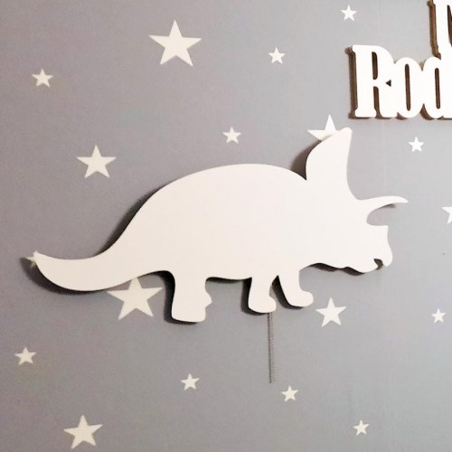 Detské svetielko do izby / lampička na stenu - DINO triceratops