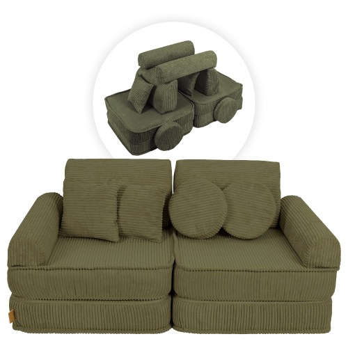 Variabilná pohovka / bunker - SOFA PLUS Corduroy Estetic - 120 cm