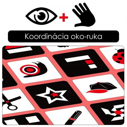SADA 16 kontrastných čiernobielych kartičiek pre bábätká