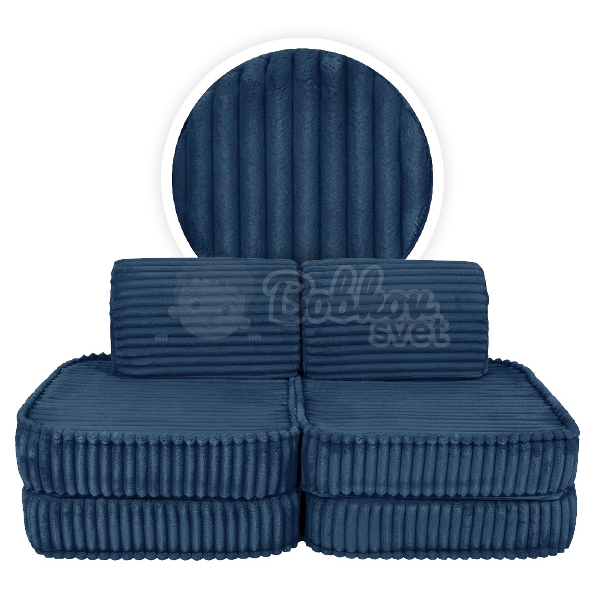 Variabilná pohovka SOFA BASIC CHURROS hard - Midnight BLUE 120 cm