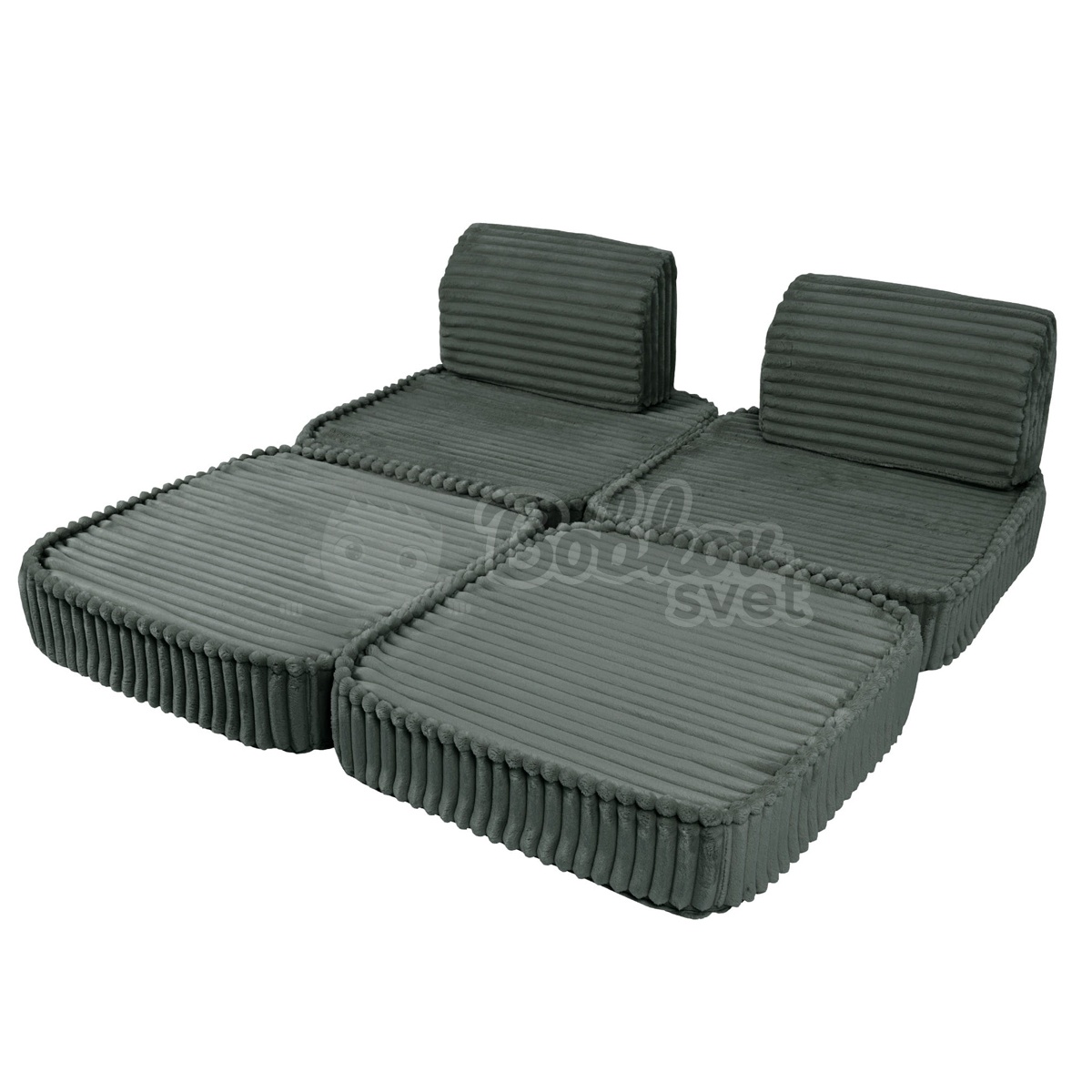 Variabilná pohovka SOFA BASIC CHURROS hard - Forest GREEN 120 cm