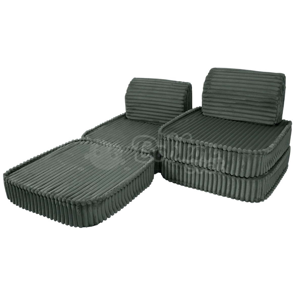 Variabilná pohovka SOFA BASIC CHURROS hard - Forest GREEN 120 cm