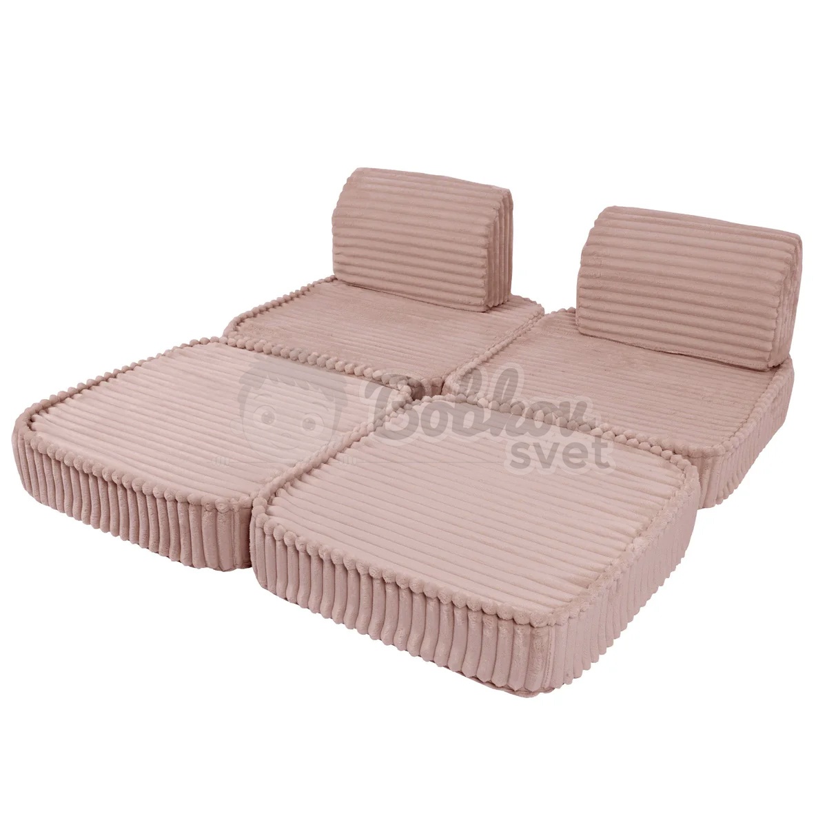 Variabilná pohovka SOFA BASIC CHURROS hard - Ruby PINK 120 cm