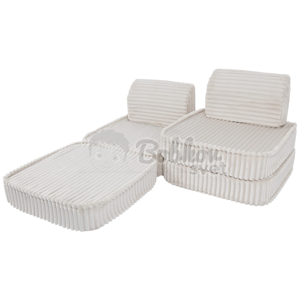 Variabilná pohovka SOFA BASIC CHURROS hard - WHITE 120 cm