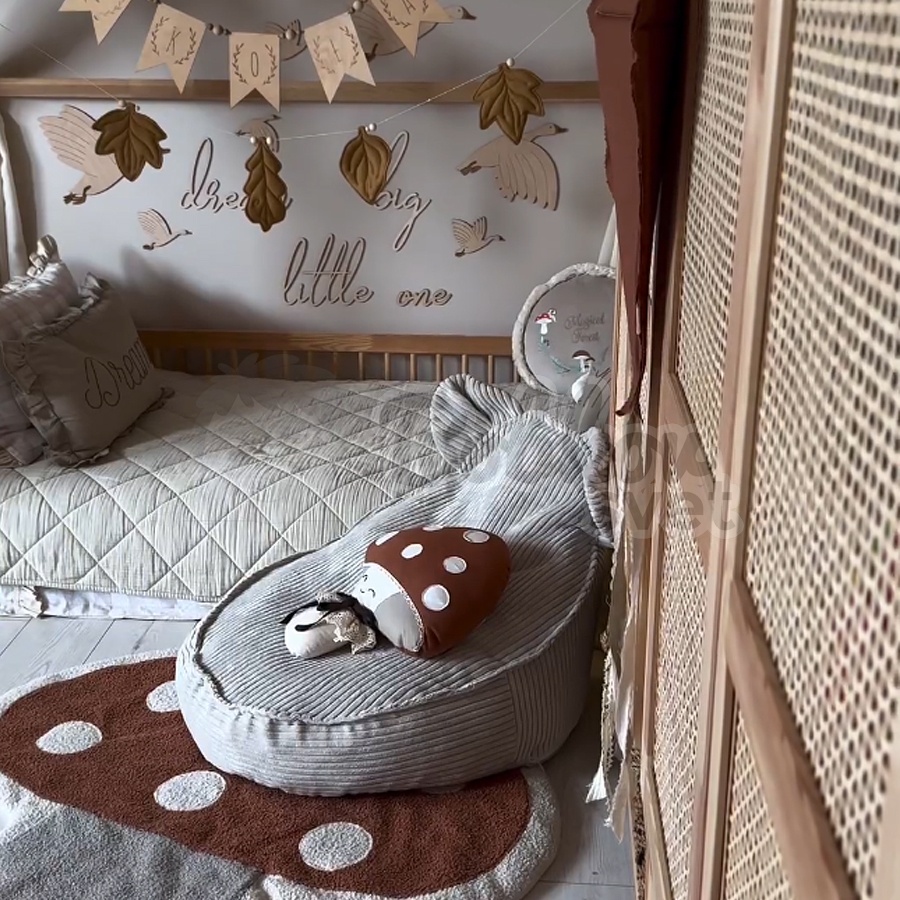 Sedací vak pre deti TEDDY Corduroy Estetic - BROWN