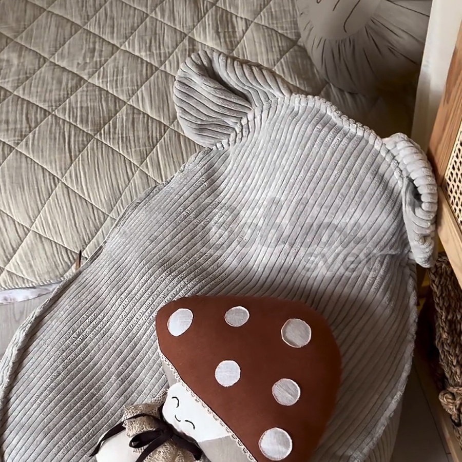 Sedací vak pre deti TEDDY Corduroy Estetic - BROWN