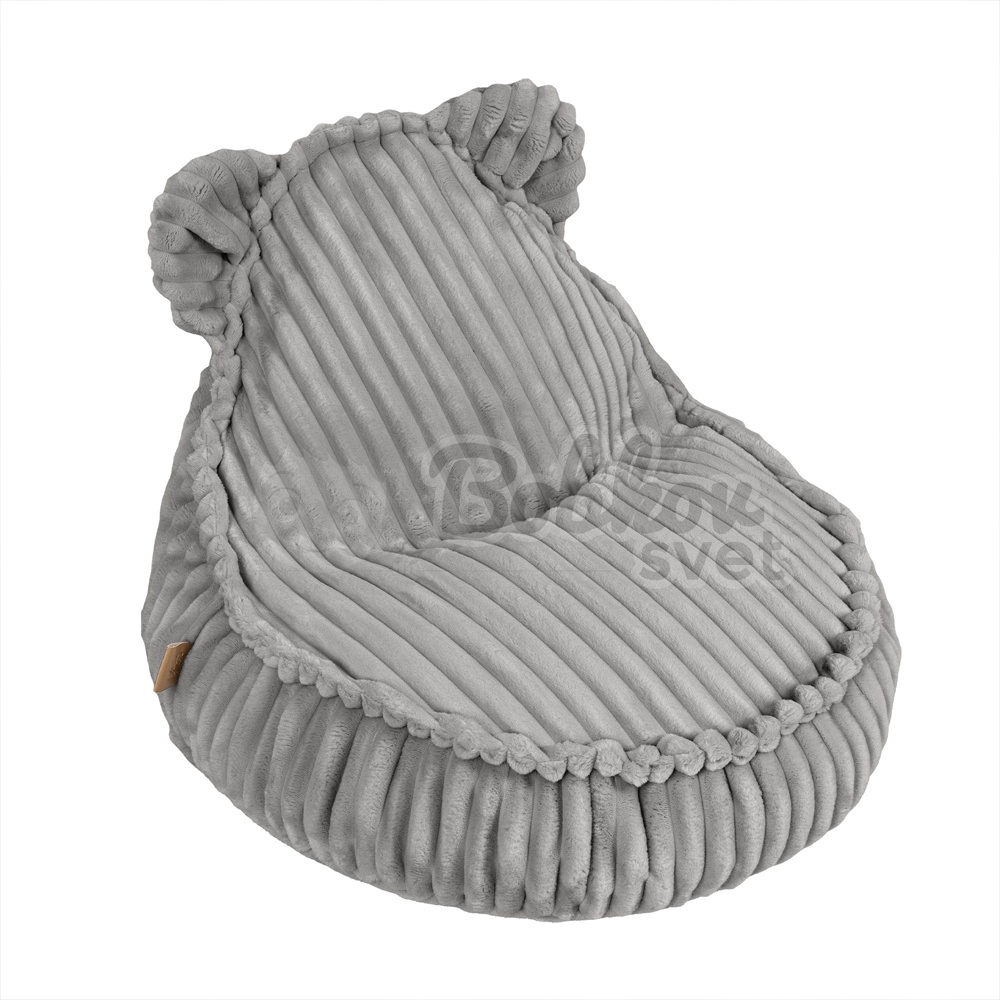 Sedací vak pre deti TEDDY CHURROS hard - GRAY