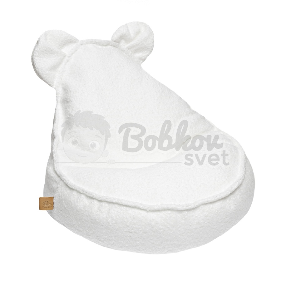 Sedací vak pre deti TEDDY Boucle - WHITE