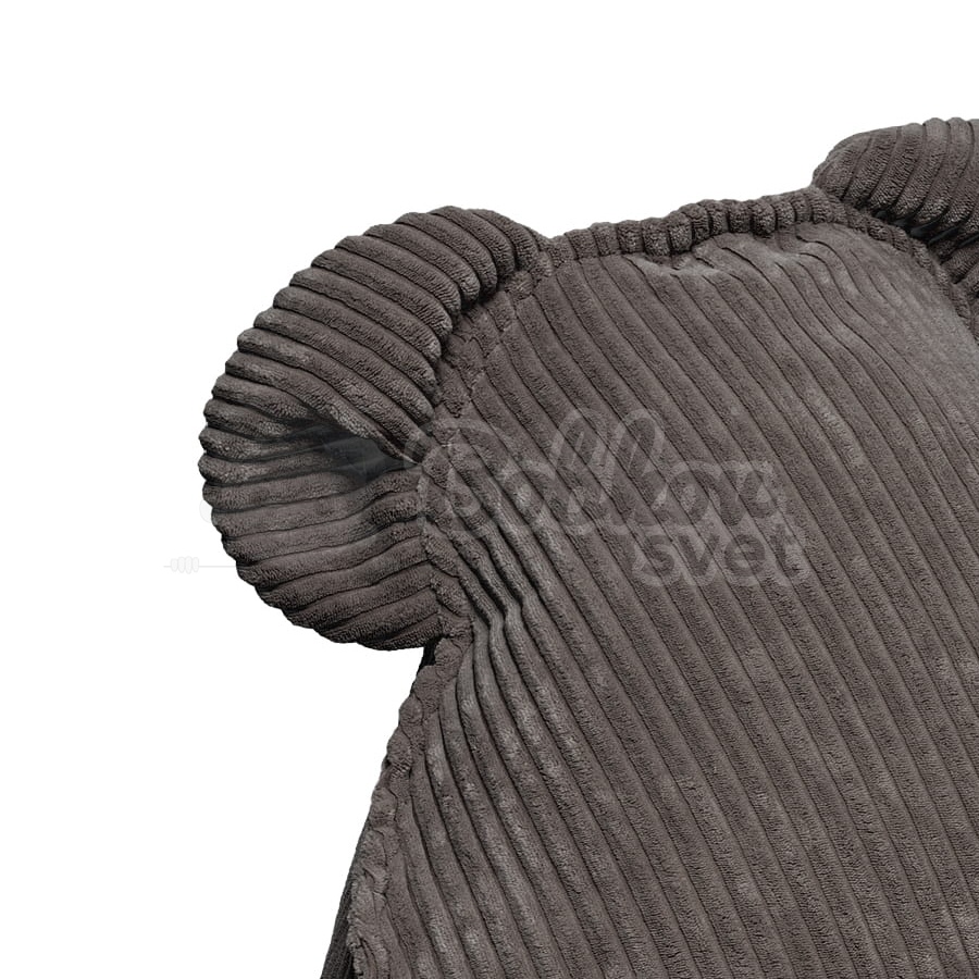 Sedací vak pre deti TEDDY Corduroy Estetic - BROWN