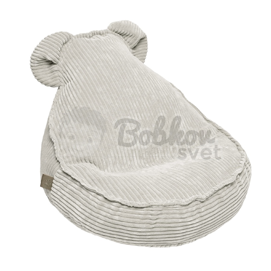 Sedací vak pre deti TEDDY Corduroy Estetic - ECRU