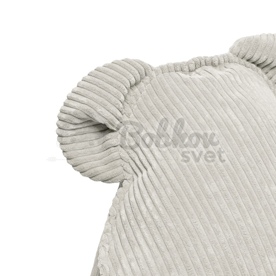 Sedací vak pre deti TEDDY Corduroy Estetic - ECRU