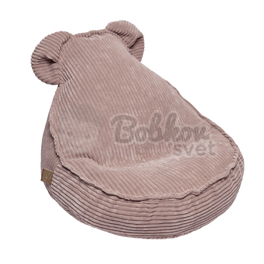 Sedací vak pre deti TEDDY Corduroy Estetic - Powder ROSE
