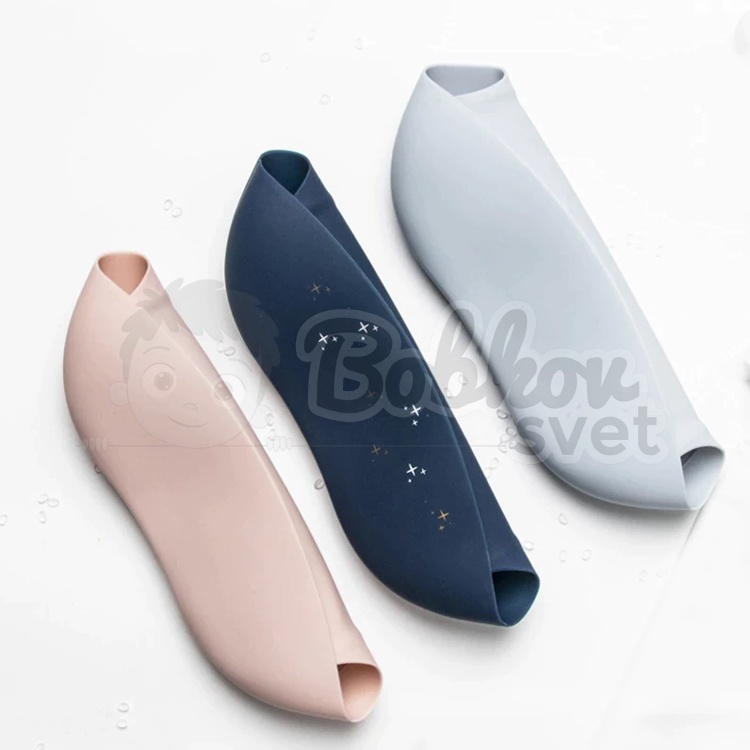 Silikónový podbradník s vreckom EXTRA SOFT - hviezdy NAVY