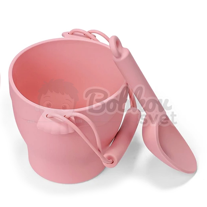Silikónový set do piesku 8ks - SADA formičiek s vedierkom - PINK