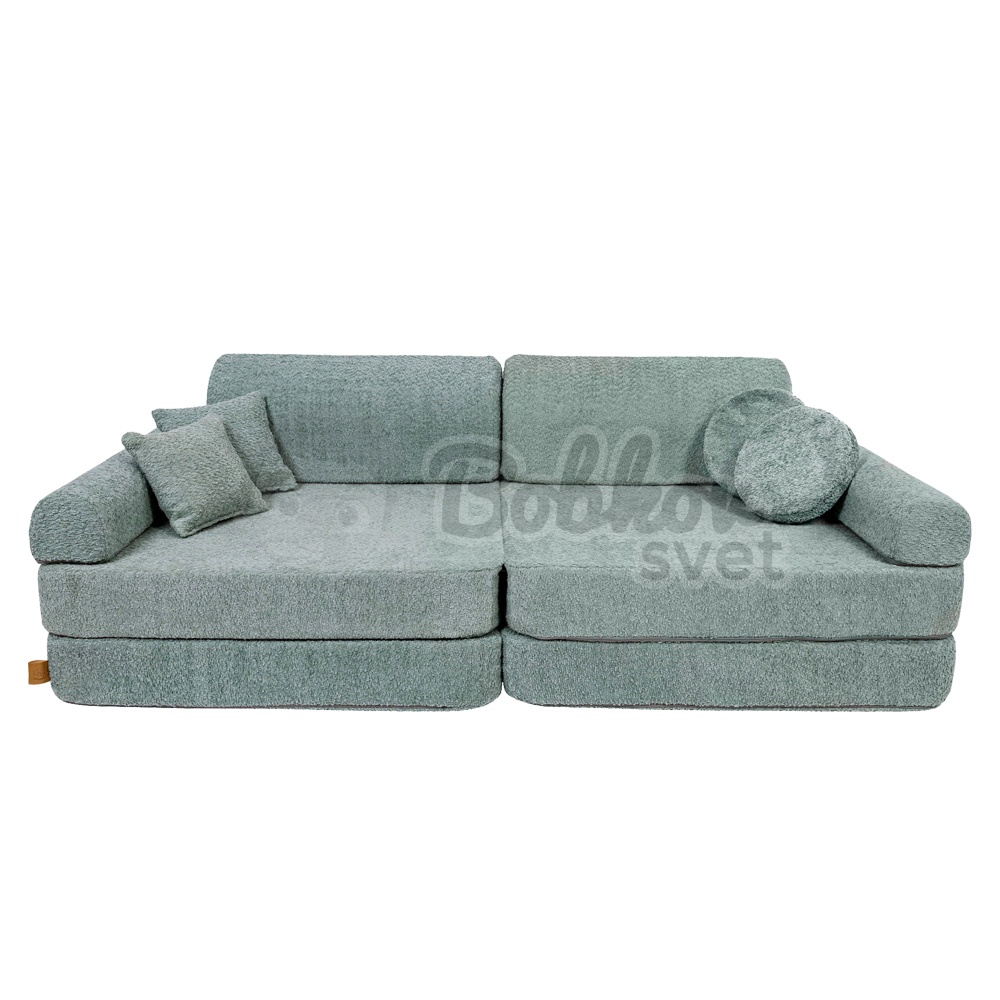 Veľký skladací bunker - SOFA premium BOUCLE - MINT 160 cm