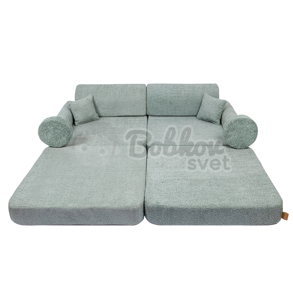 Veľký skladací bunker - SOFA premium BOUCLE - MINT 160 cm
