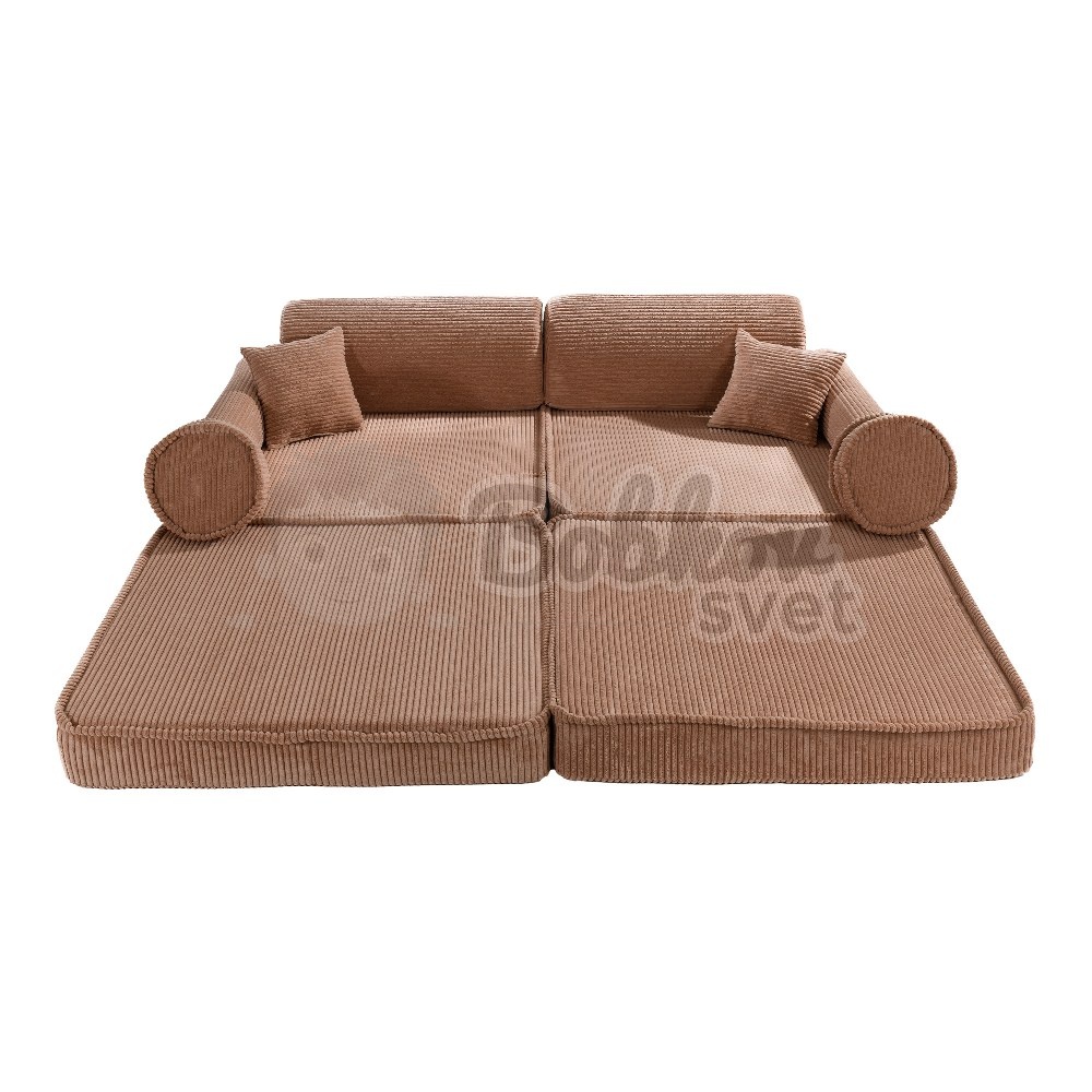 Veľký skladací bunker - SOFA premium Corduroy Estetic - PINK 160 cm