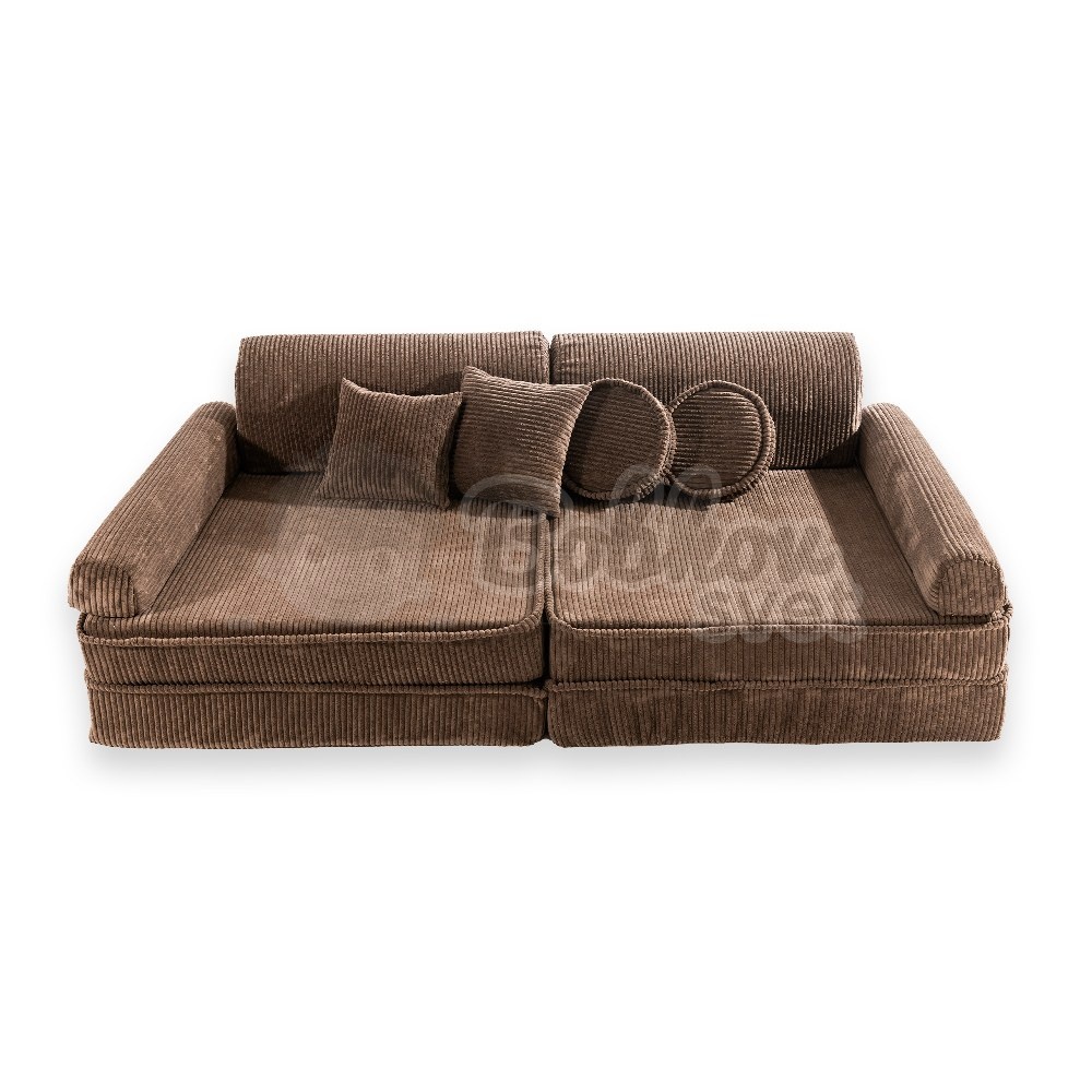 Veľký skladací bunker - SOFA premium Corduroy Estetic - BROWN 160 cm