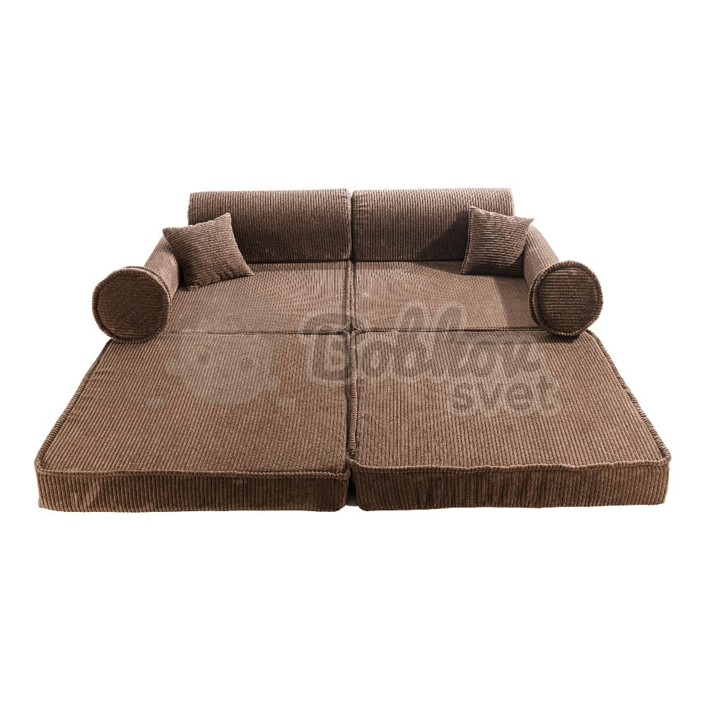 Veľký skladací bunker - SOFA premium Corduroy Estetic - BROWN 160 cm