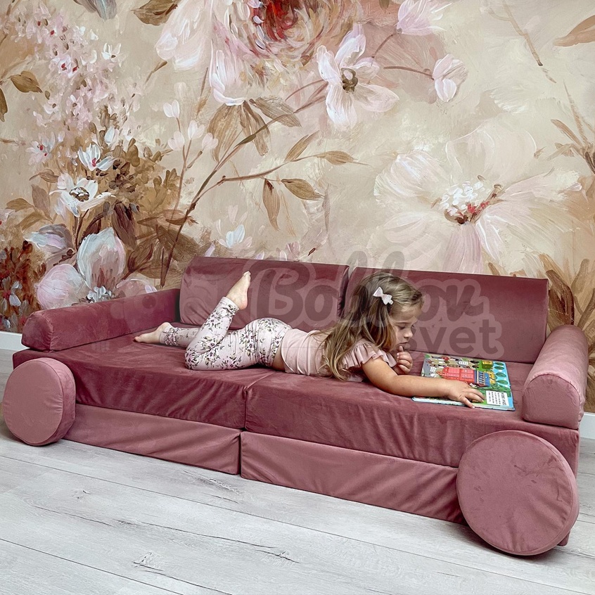 Veľký skladací bunker - SOFA premium BOUCLE - BROWN 160 cm