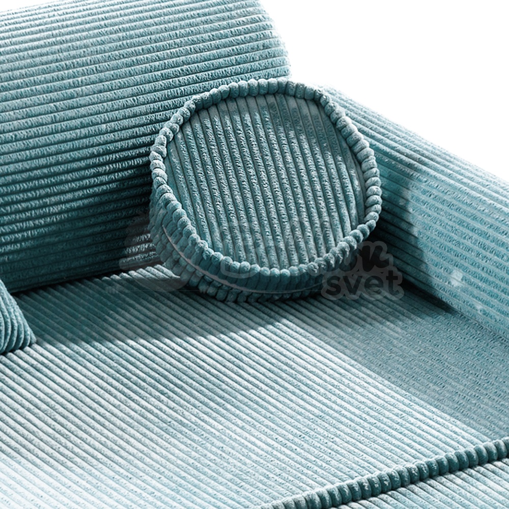 Veľký skladací bunker - SOFA premium Corduroy Estetic - TYRKYS 160 cm