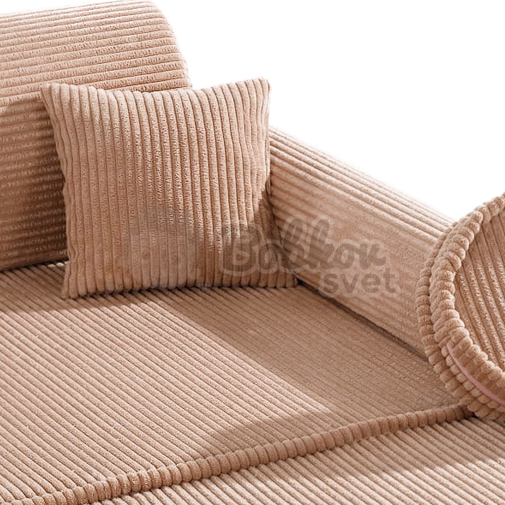 Variabilná pohovka / bunker - SOFA PLUS Corduroy Estetic - PINK 120 cm