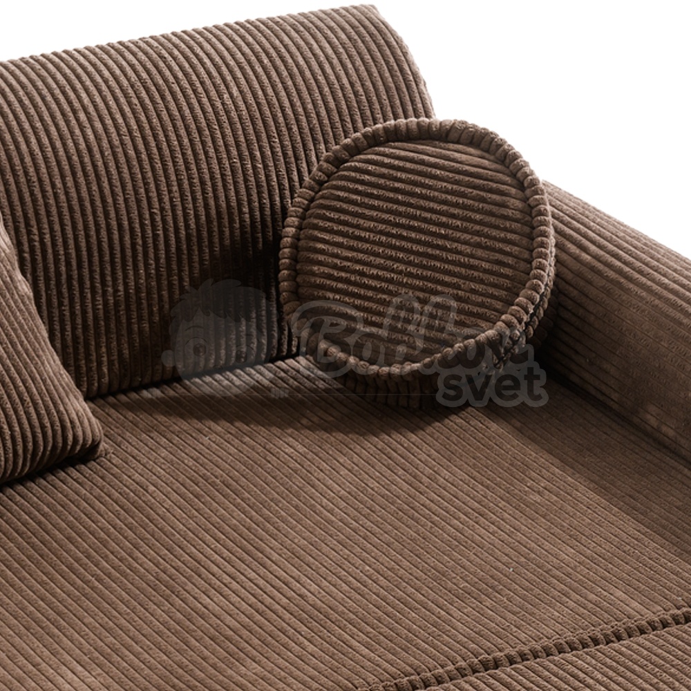 Veľký skladací bunker - SOFA premium Corduroy Estetic - BROWN 160 cm