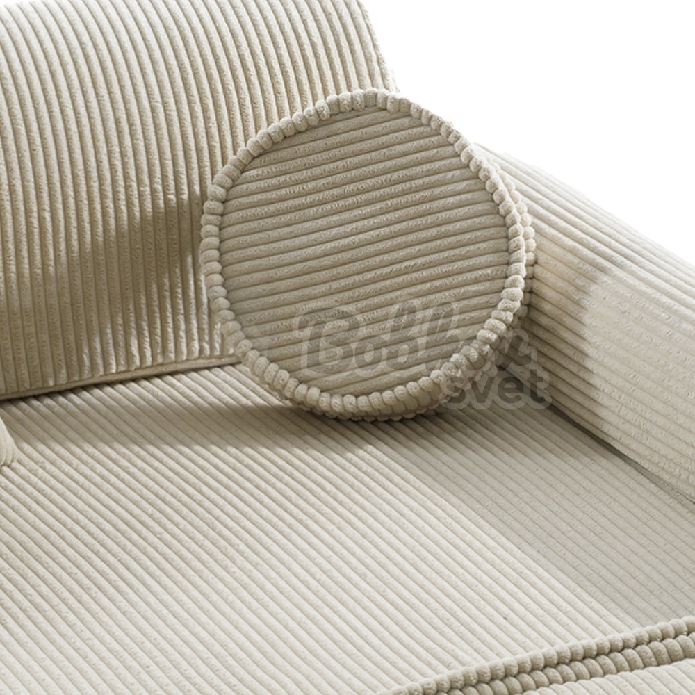 Veľký skladací bunker - SOFA premium Corduroy Estetic - ECRU 160 cm