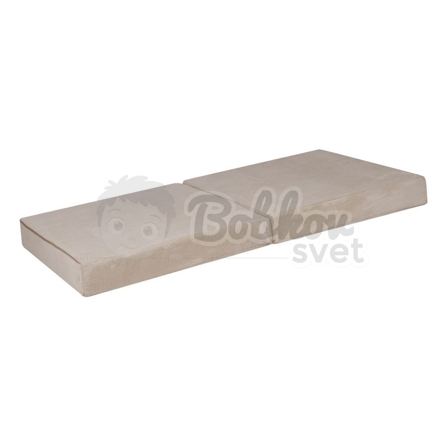 Veľký skladací bunker / detské ihrisko / pohovka - SOFA premium SLIM Corduroy ECRU 160 cm