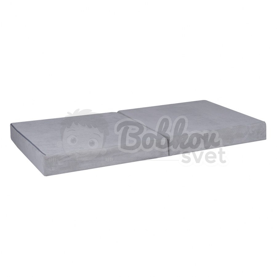 Veľký skladací bunker / detské ihrisko / pohovka - SOFA premium SLIM Corduroy GRAY 160 cm