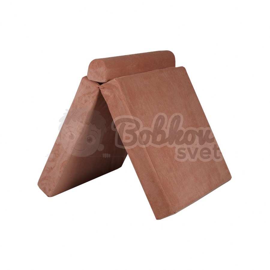 Veľký skladací bunker / detské ihrisko / pohovka - SOFA premium SLIM Corduroy BRICK 160 cm