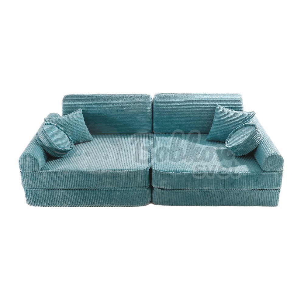 Veľký skladací bunker - SOFA premium Corduroy Estetic - TYRKYS 160 cm