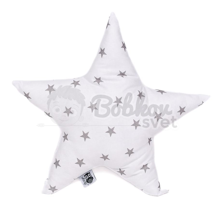 Teepee stan pre deti set s príslušenstvom - sivá a hviezdy s pompoms