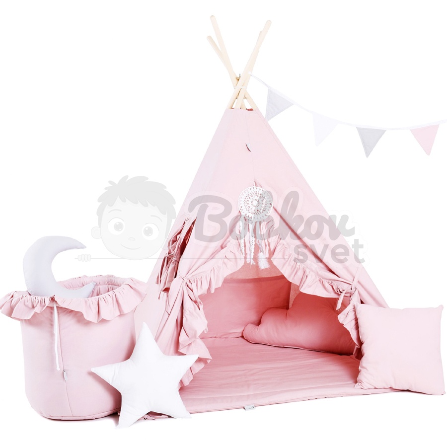 Teepee stan pre deti set s príslušenstvom - cukríkový raj