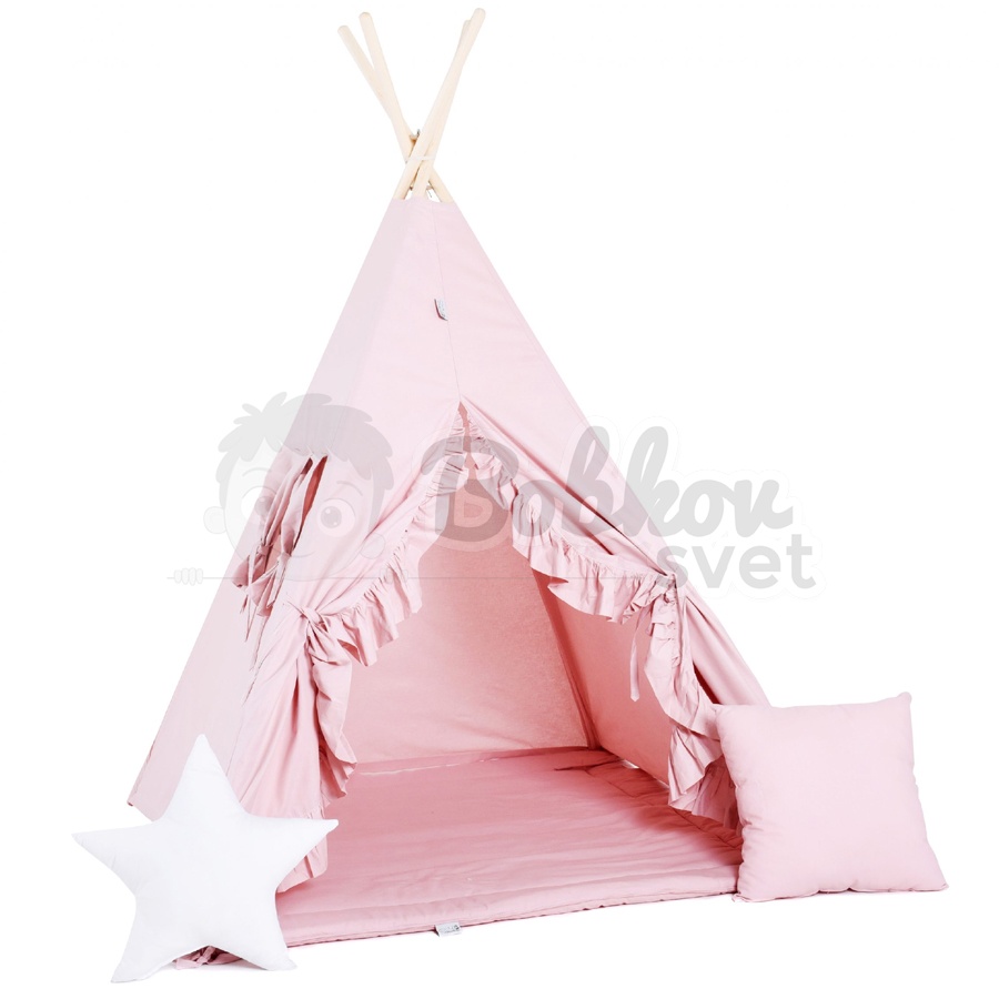 Teepee stan pre deti set s príslušenstvom - cukríkový raj