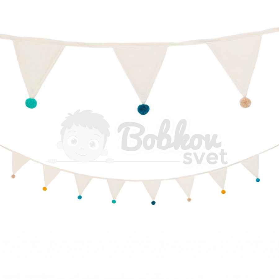 Teepee stan pre deti set s príslušenstvom - Dúhové pompoms
